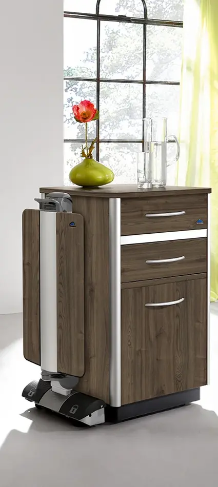 Optional bedside table on the Combino bedside cabinet