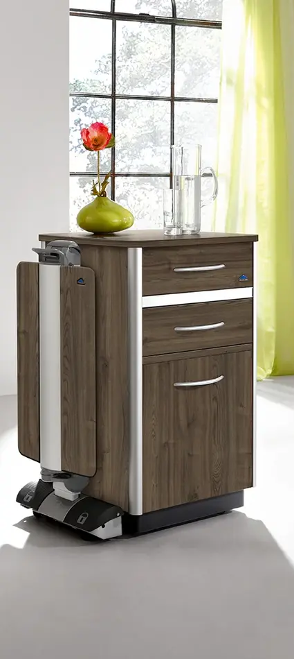 Optional bedside table on the Combino bedside cabinet