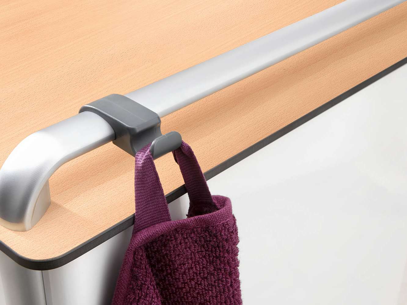 Optional towel hook on the Somero bedside cabinet