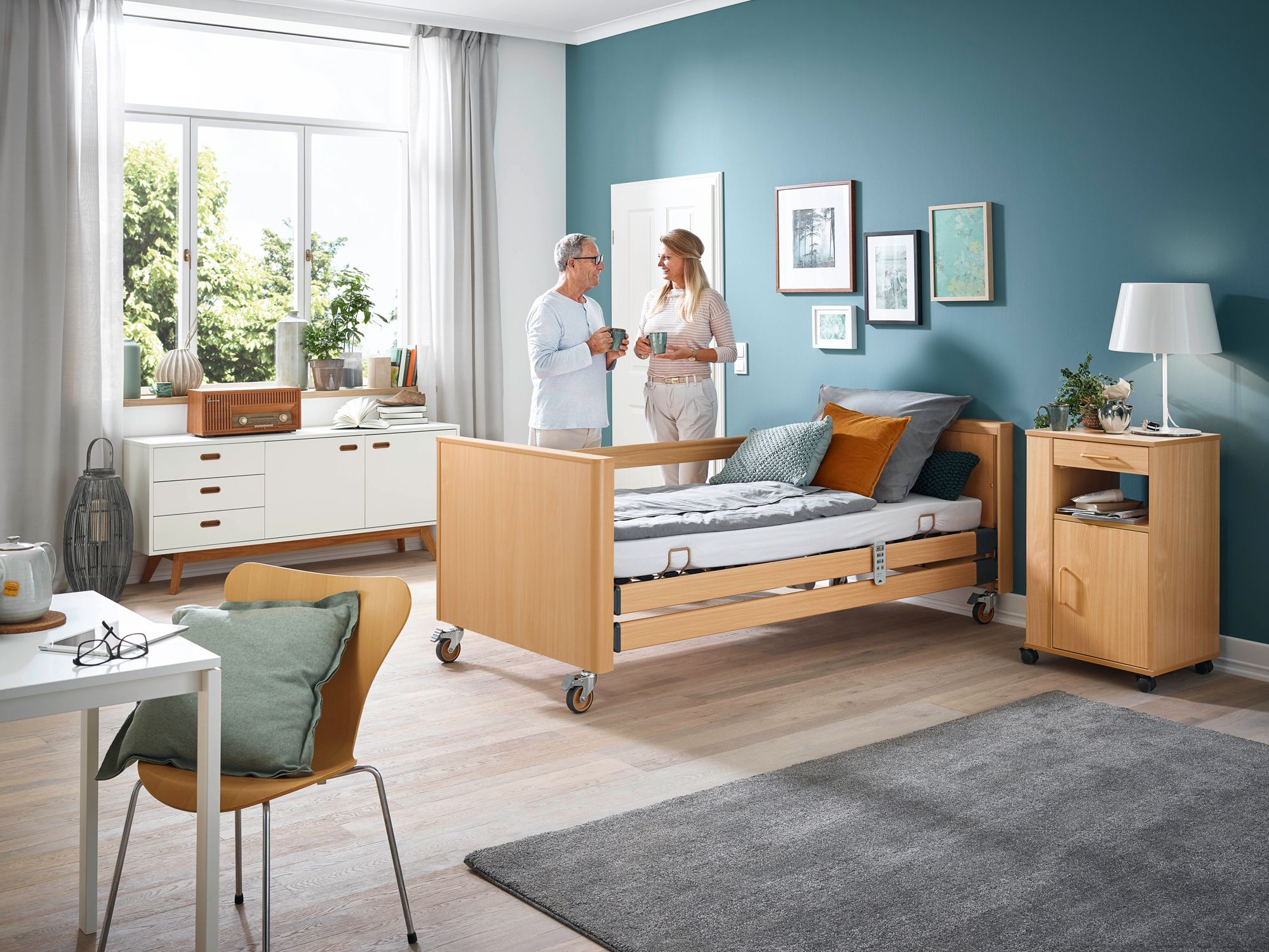 Optional wooden surrounds for the Dali care bed range