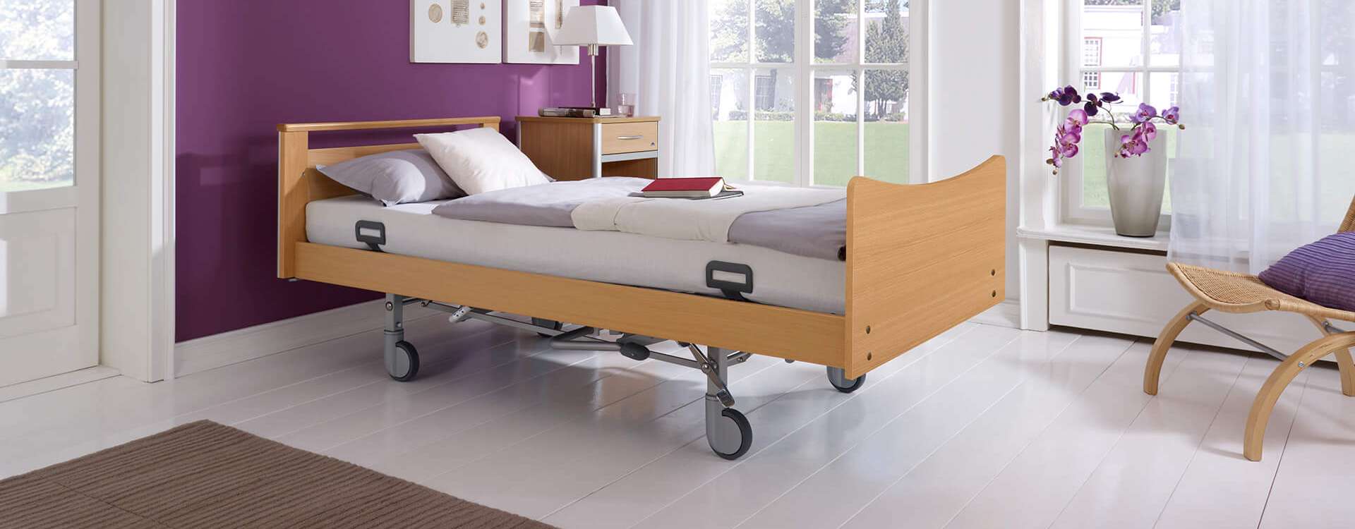 Classiko care bed without safety sides