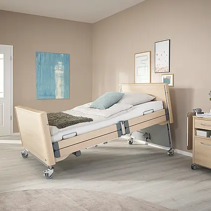 Arena heavy-duty care bed in the Trendelenburg position