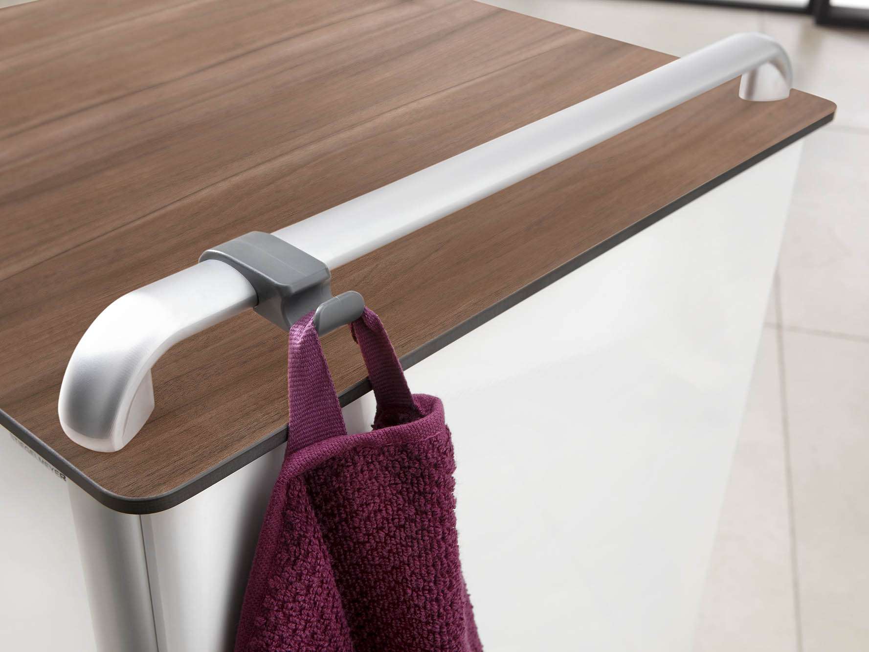 Optional towel hook on the Soreno eco bedside cabinet