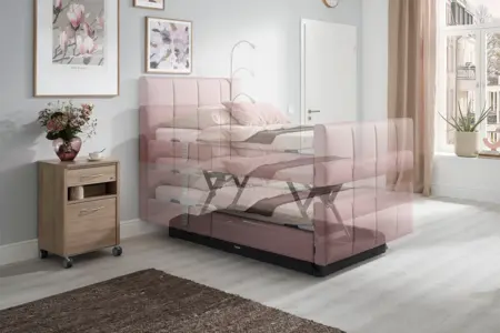 Libra deluxe con ilustración de ajuste de altura de abajo hacia arriba