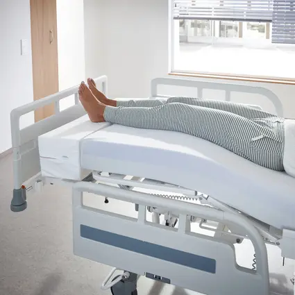 Evario one with bed extension and footboard unfolded