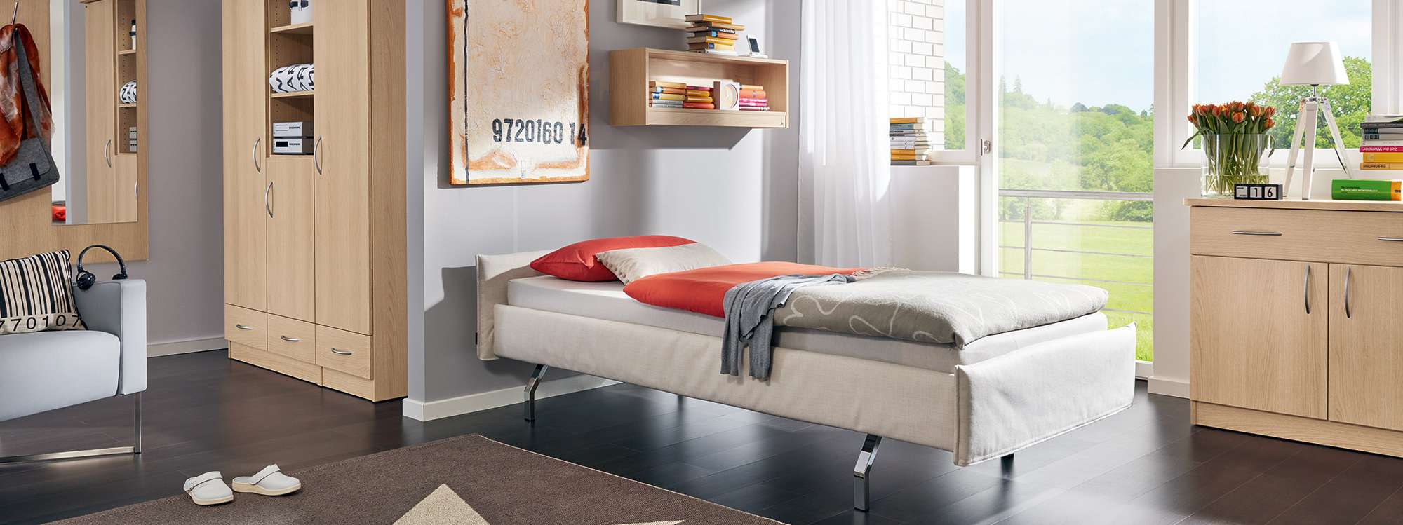 Adrano furniture in a dormitory room