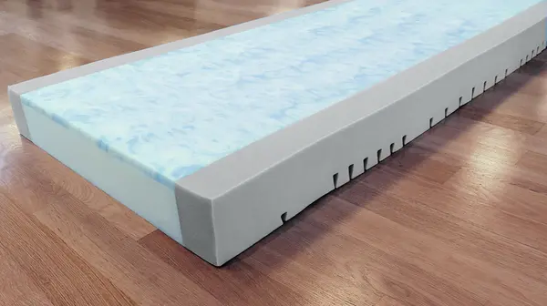 Sky living matras voor lifestyle bedden Doorsnede van de binnenkant van de Sky Living koudschuimmatras