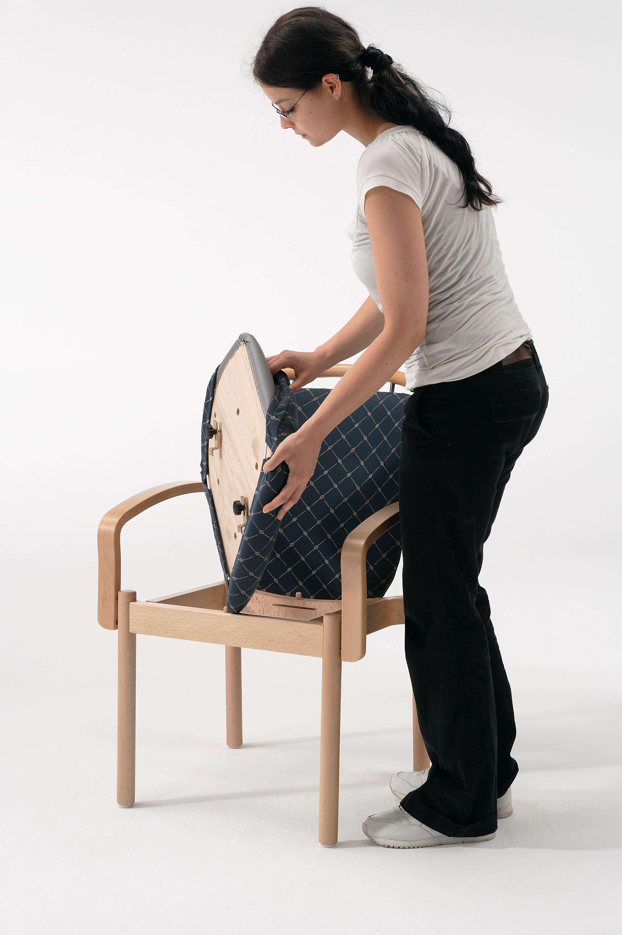 The Optimo chair with removable seat