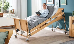 Cama de cuidados Dali, desenvolvida na Alemanha, com qualidade elevada para o cuidado de idosos em casa